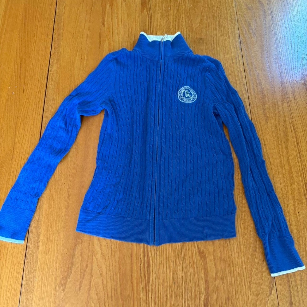 Ralph Laurn Athletic Zip-Up Sweater